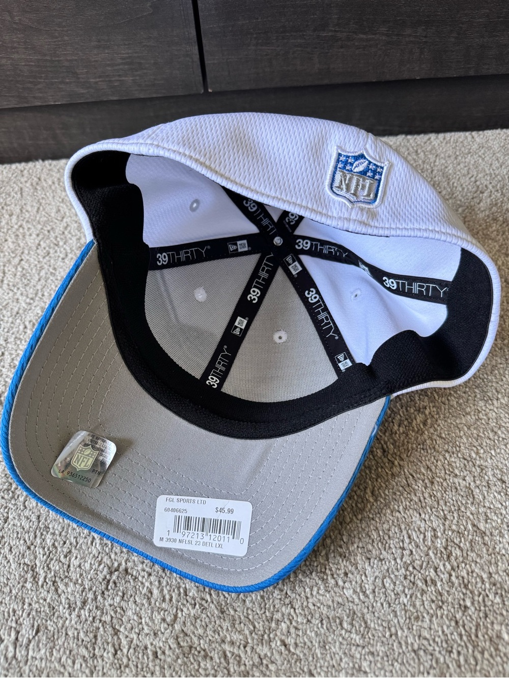 NWT Mens Detroit Lions New Era Sideline Flexfit Hat Size L/XL Fullback New - Picture 3 of 8